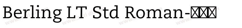 Berling LT Std Roman字体转换